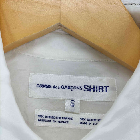 コムデギャルソンシャツ COMME des GARCONS SHIRT アセテート レーヨン フロントデザイン レギュラーカラー長袖シャツ メンズ S
