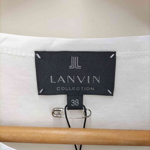 ランバンコレクション LANVIN COLLECTION ラインストーン クルーネック コットン Tシャツ レディース EUR:38