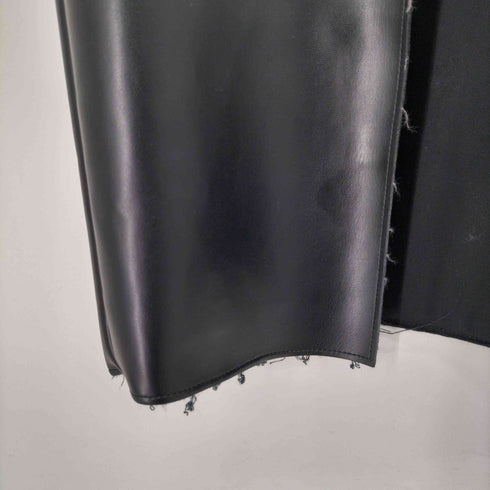 ブラックコムデギャルソン BLACK COMME des GARCONS 19AW ボタンレスフェイクレザーベスト メンズ JPN:S