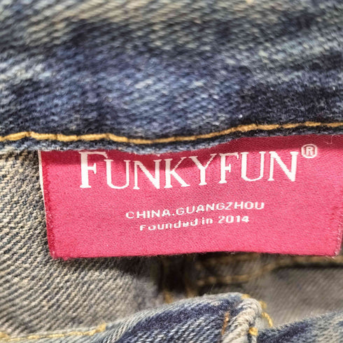 FUNKYFUN ヴィテージライクインディゴフレアデニム Y2K グランジ メンズ JPN:M