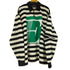 イーエスシーステュディオ ESC STUDIO Stripe over siza polor shirt メンズ