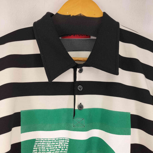 イーエスシーステュディオ ESC STUDIO Stripe over siza polor shirt メンズ