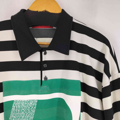 イーエスシーステュディオ ESC STUDIO Stripe over siza polor shirt メンズ