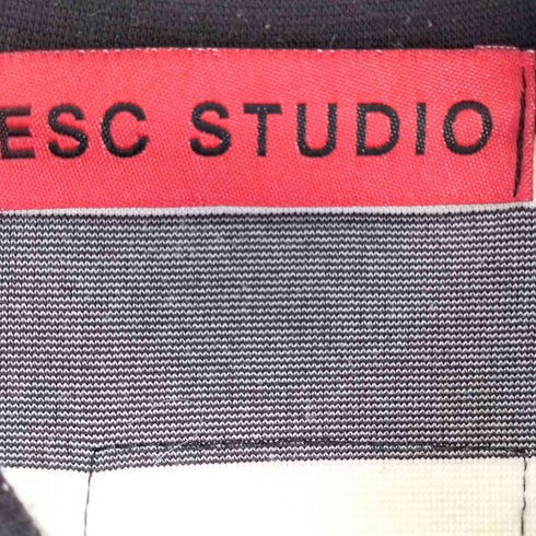 イーエスシーステュディオ ESC STUDIO Stripe over siza polor shirt メンズ