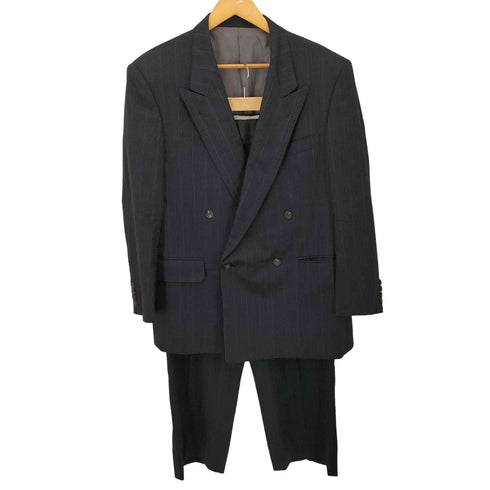 バーバリーズ BURBERRYS 80-90s 4B ストライプ ダブルブレスト テーラードジャケット 2タックスラックス メンズ