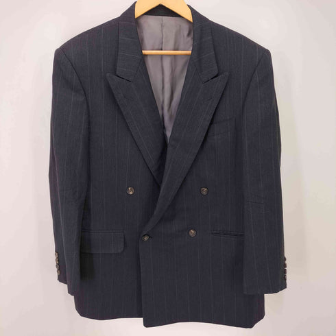 バーバリーズ BURBERRYS 80-90s 4B ストライプ ダブルブレスト テーラードジャケット 2タックスラックス メンズ