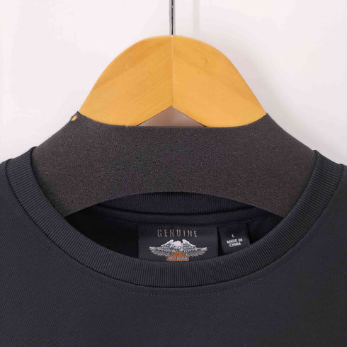 ハーレーダビッドソン HARLEY-DAVIDSON ツートンカラー プリントクルーネックTシャツ メンズ import:L