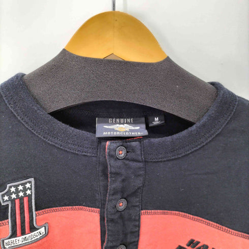 ハーレーダビッドソン HARLEY-DAVIDSON Colorblock Henley Longsleeve Herren メンズ import:M