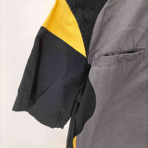 ハーレーダビッドソン HARLEY-DAVIDSON メッシュ切替 半袖ワークシャツ メンズ import:M