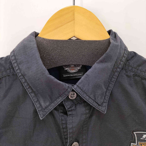 ハーレーダビッドソン HARLEY-DAVIDSON 115 Years Garage Shirt リップストップ メンズ import:M