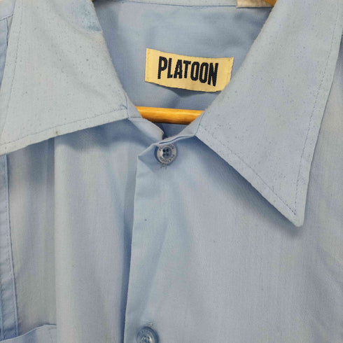 PLATOON 襟芯 開襟キューバシャツ メンズ
