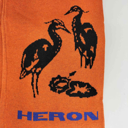 ヘロンプレストン HERON PRESTON Fringed Logo Scarf バイカラー ロゴ マフラー メンズ