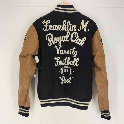 フランクリンマーシャル FRANKLIN&MARSHALL レザー切替刺繍ワッペンデザインスタジャン メンズ JPN:L