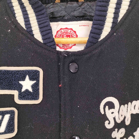 フランクリンマーシャル FRANKLIN&MARSHALL レザー切替刺繍ワッペンデザインスタジャン メンズ JPN:L