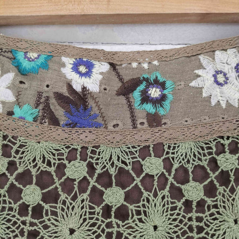グレースコンチネンタル GRACE CONTINENTAL フラワー刺繍編みレースマキシスカート レディース JPN:38