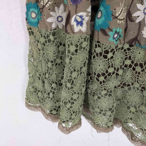 グレースコンチネンタル GRACE CONTINENTAL フラワー刺繍編みレースマキシスカート レディース JPN:38
