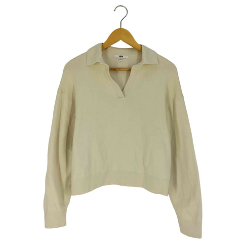 ユニクロ UNIQLO スムースコットンリラックスポロセーター レディース JPN:M