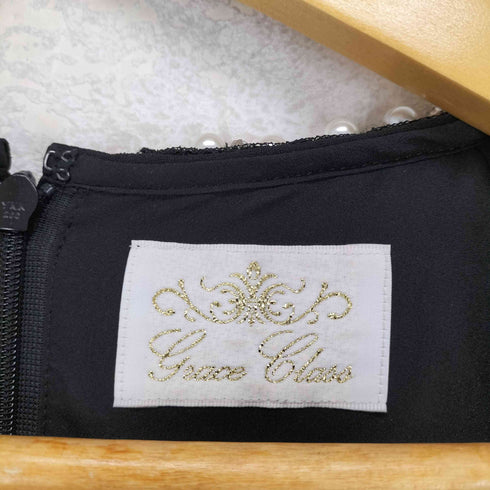 グレースクラス Grace Class ビジュー装飾レーススリーブワンピース レディース JPN:36