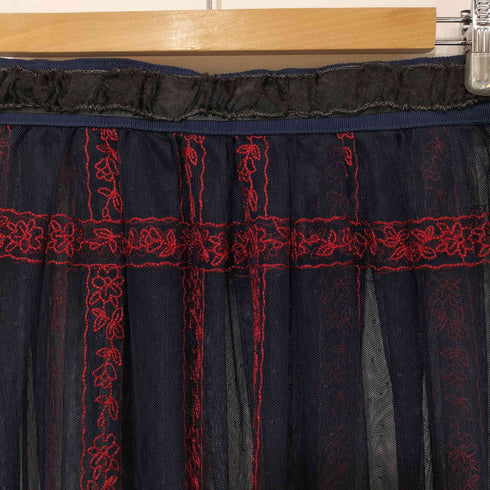ジルスチュアート JILLSTUART レーズ チュール 巻きフラワー刺繍 巻きスカート レディース