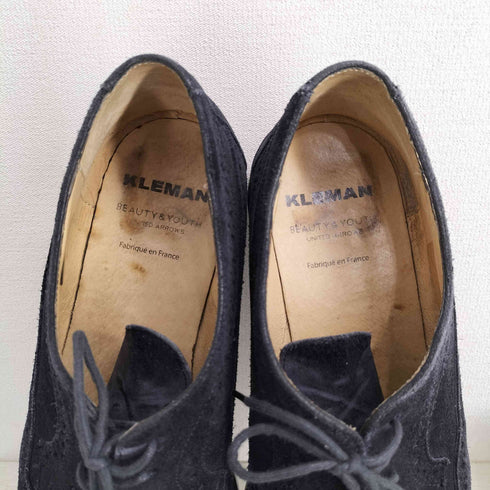 クレマン KLEMAN 別注 SUFON NAVY SUEDE スエード ウィングチップ レザーシューズ メンズ EUR:43