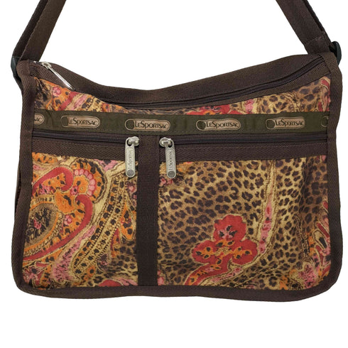 レスポートサック LeSportsac レオパード 総柄 ナイロンショルダーバッグ レディース