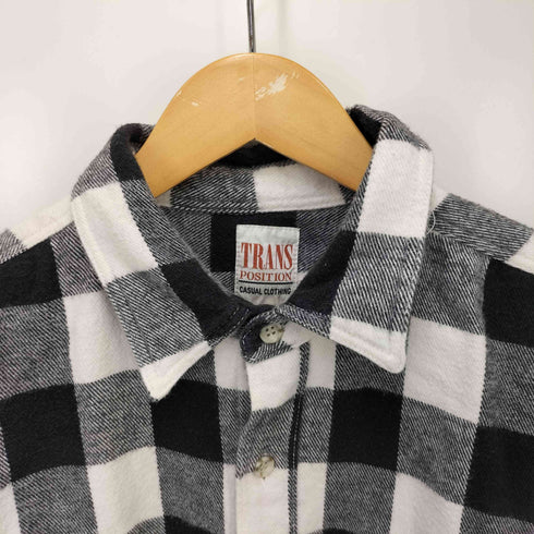 TRANS POSITION ブロックチェック フラップポケット フランネル L/S ネル シャツ メンズ import:L