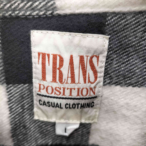 TRANS POSITION ブロックチェック フラップポケット フランネル L/S ネル シャツ メンズ import:L