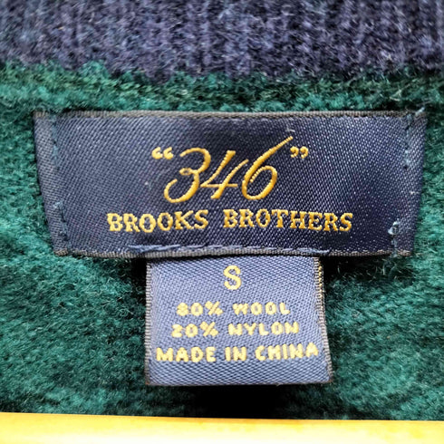 ブルックスブラザーズ 346 BROOKS BROTHERS ハーフジップ ウール混 ニット レディース JPN:S