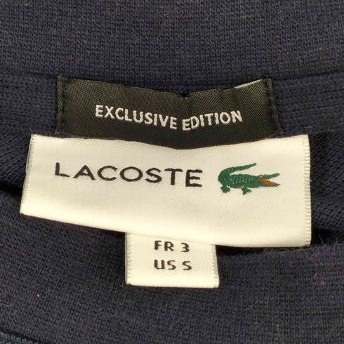 ラコステ LACOSTE ロゴパッチ 鹿の子 クルーネックTシャツ メンズ S