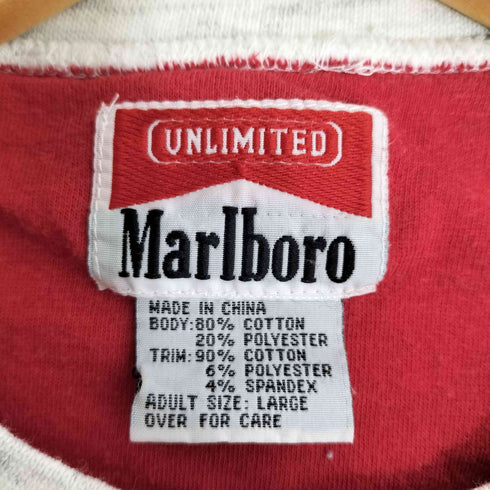 マルボロ Marlboro UNLIMITED ロゴプリント トカゲ刺繍 クルーネック スウェット メンズ import:L