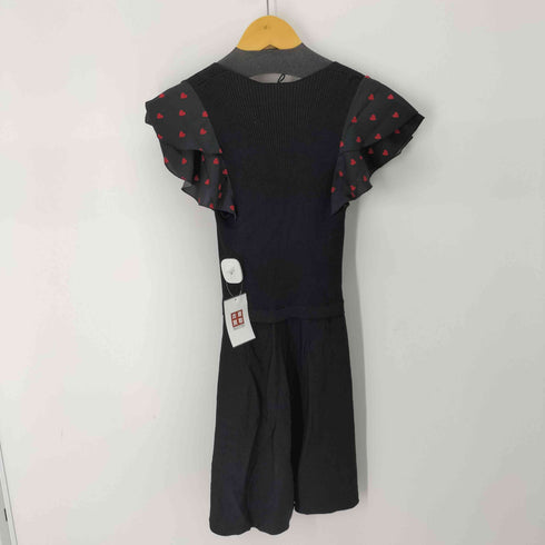 レッドヴァレンティノ RED VALENTINO ハート柄フリルスリーブS/Sニットワンピース レディース import:XS