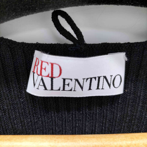 レッドヴァレンティノ RED VALENTINO ハート柄フリルスリーブS/Sニットワンピース レディース import:XS