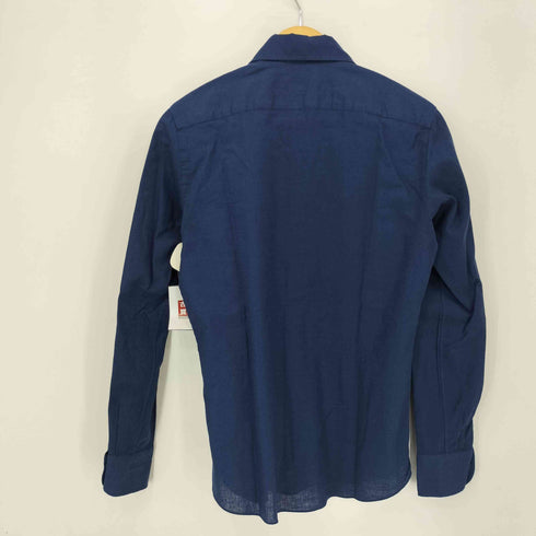 ルイジボレッリ LUIGI BORRELLI イタリア製 リネン混 L/S レギュラーシャツ メンズ import:S