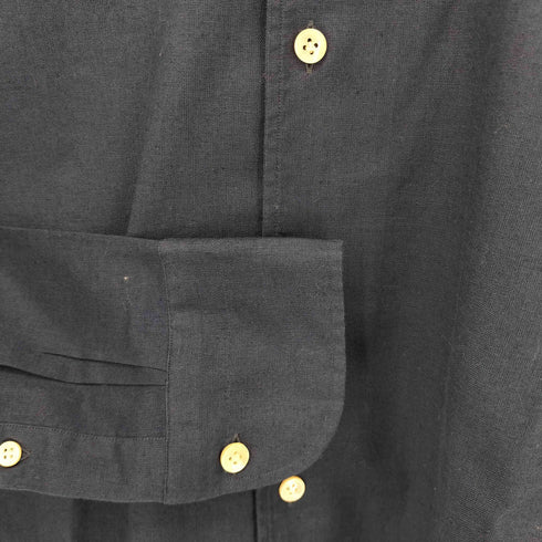 ルイジボレッリ LUIGI BORRELLI イタリア製 リネン混 L/S レギュラーシャツ メンズ import:S
