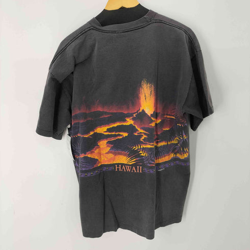 シグナルスポーツ SIGNAL SPORTS 90S ©1992 MADE IN USA HAWAII ボルケーノプリント S/S Tシャツ メンズ import:XL