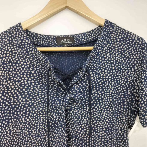 アーペーセー A.P.C. コットンリネン ドットワンピース レディース import:S