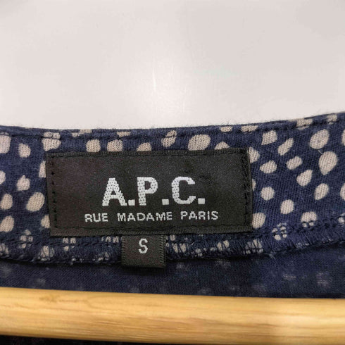 アーペーセー A.P.C. コットンリネン ドットワンピース レディース import:S