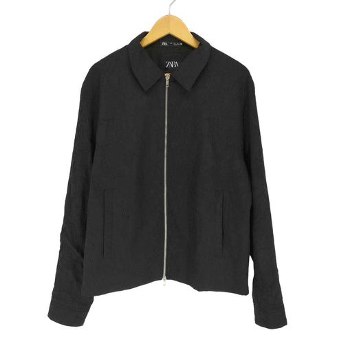 ザラ ZARA シワ加工 ダブルジップジャケット メンズ JPN:L