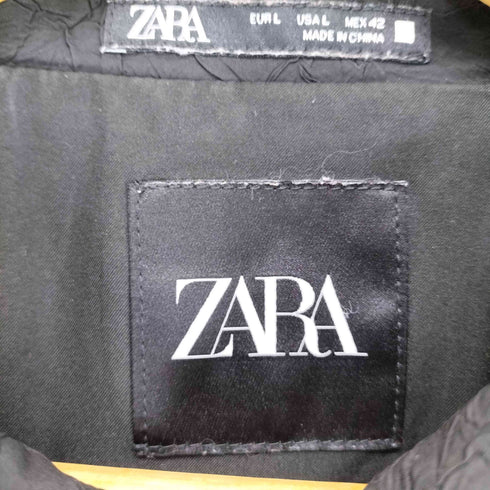 ザラ ZARA シワ加工 ダブルジップジャケット メンズ JPN:L