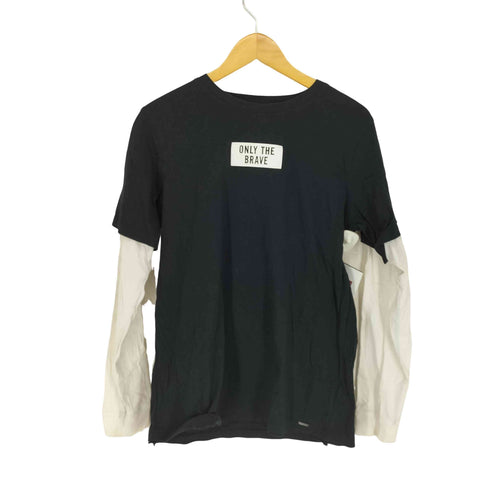 ディーゼル DIESEL ONLY THE BRAVE レイヤードデザインL/S TEE メンズ