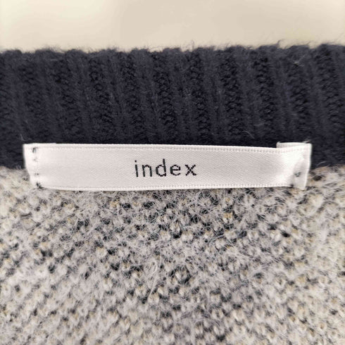 インデックス INDEX フラワー ジャカード パフスリーブ ニット レディース JPN:M