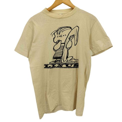70S Hanes Beefy-Tボディ USA製 三角タグ キャラクター プリント メッセージ プリント S/S Tシャツ メンズ import:M