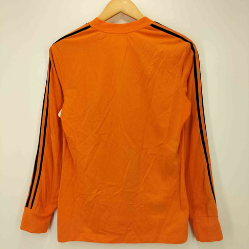 アディダス adidas 70S フランス製 Ventexタグ トレフォイルロゴ プリント サイドライン Vネック L/S Tシャツ メンズ import:S