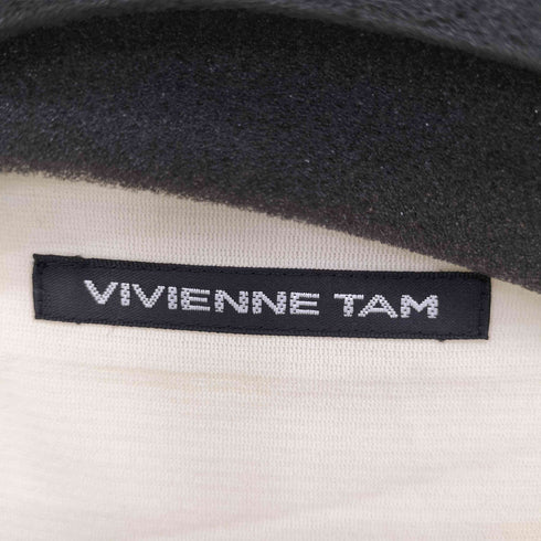 ヴィヴィアンタム VIVIENNE TAM Vネック刺繍パワーネットノースリーブワンピース レディース JPN:0