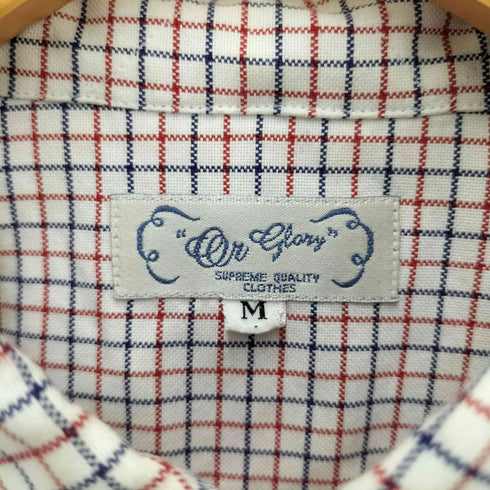 オアグローリー OR GLORY ボタンダウン チェックシャツ メンズ import:M