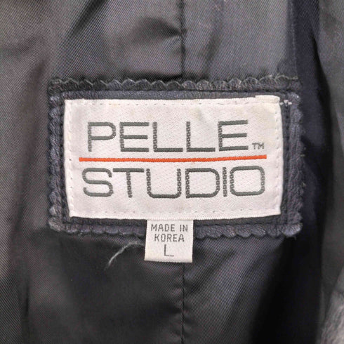 PELLE STUDIO レザーロングトレンチコート メンズ