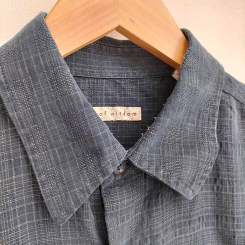 age of wisdom 半袖 レーヨン チェックシャツ メンズ import:M
