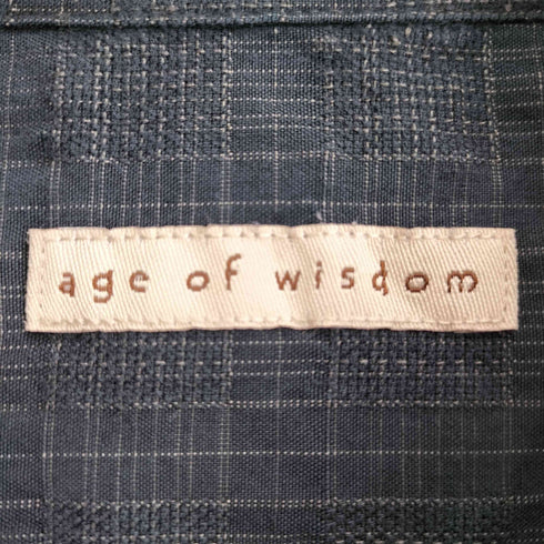 age of wisdom 半袖 レーヨン チェックシャツ メンズ import:M