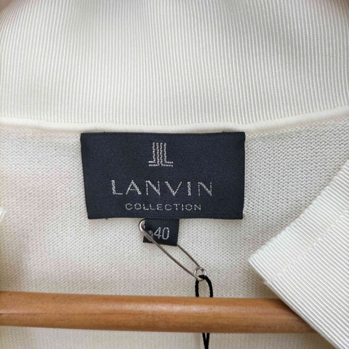 ランバンコレクション LANVIN COLLECTION 異素材切替 シルク混 フリル ブラウス レディース FR:40