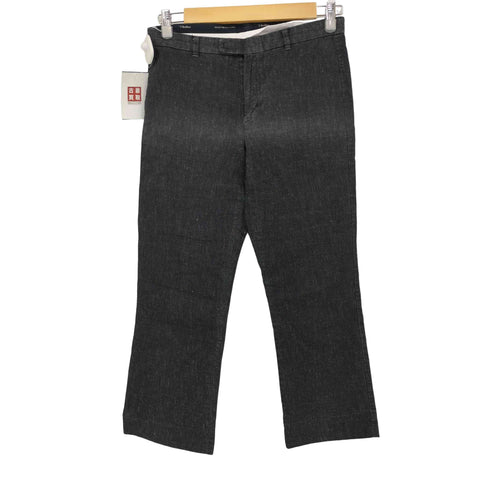 エスマックスマーラ S Max Mara リネンコンブラックデニムクロップドパンツ レディース USA 6